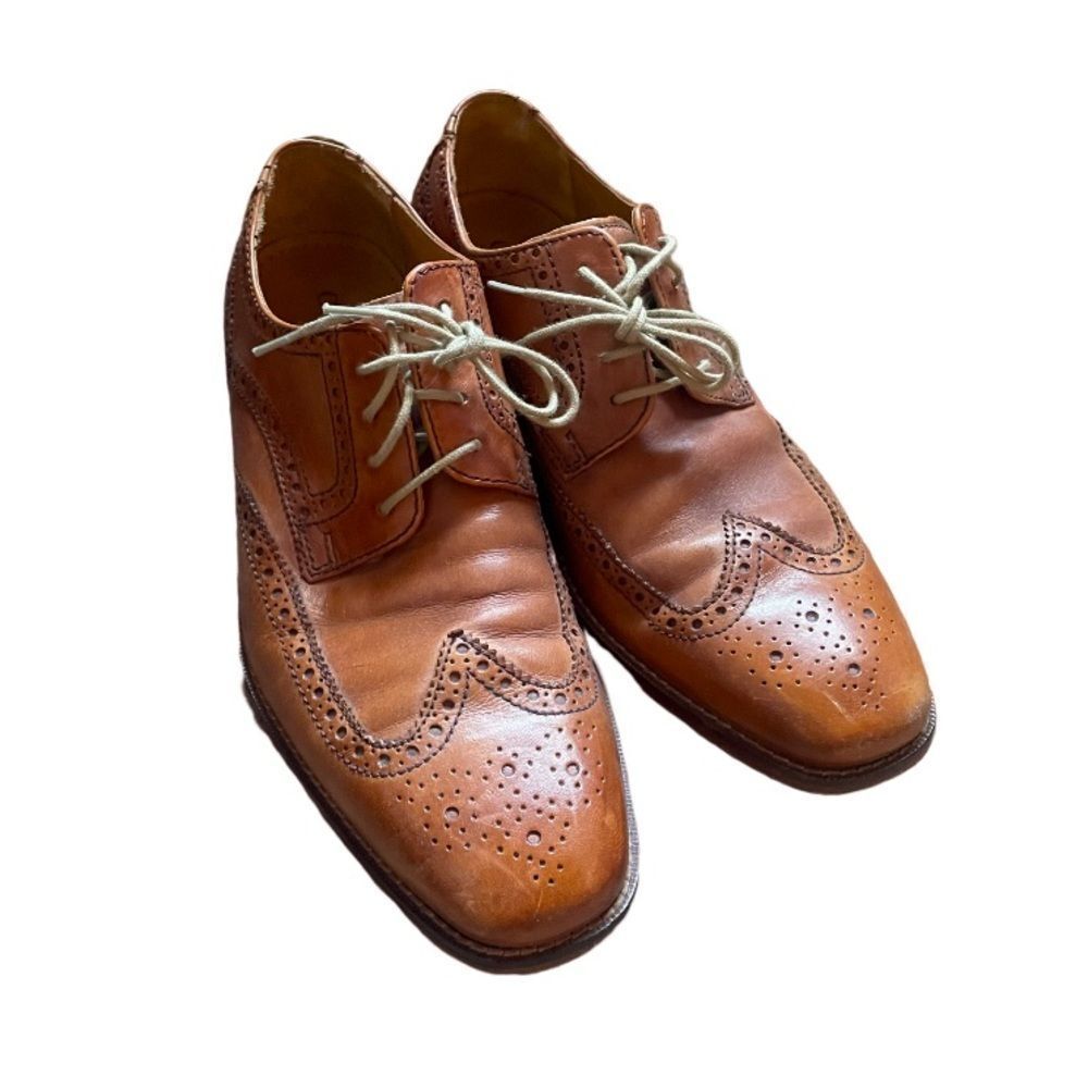 Cole Haan Wingtip Oxford Dress Shoe - Cognac Brown